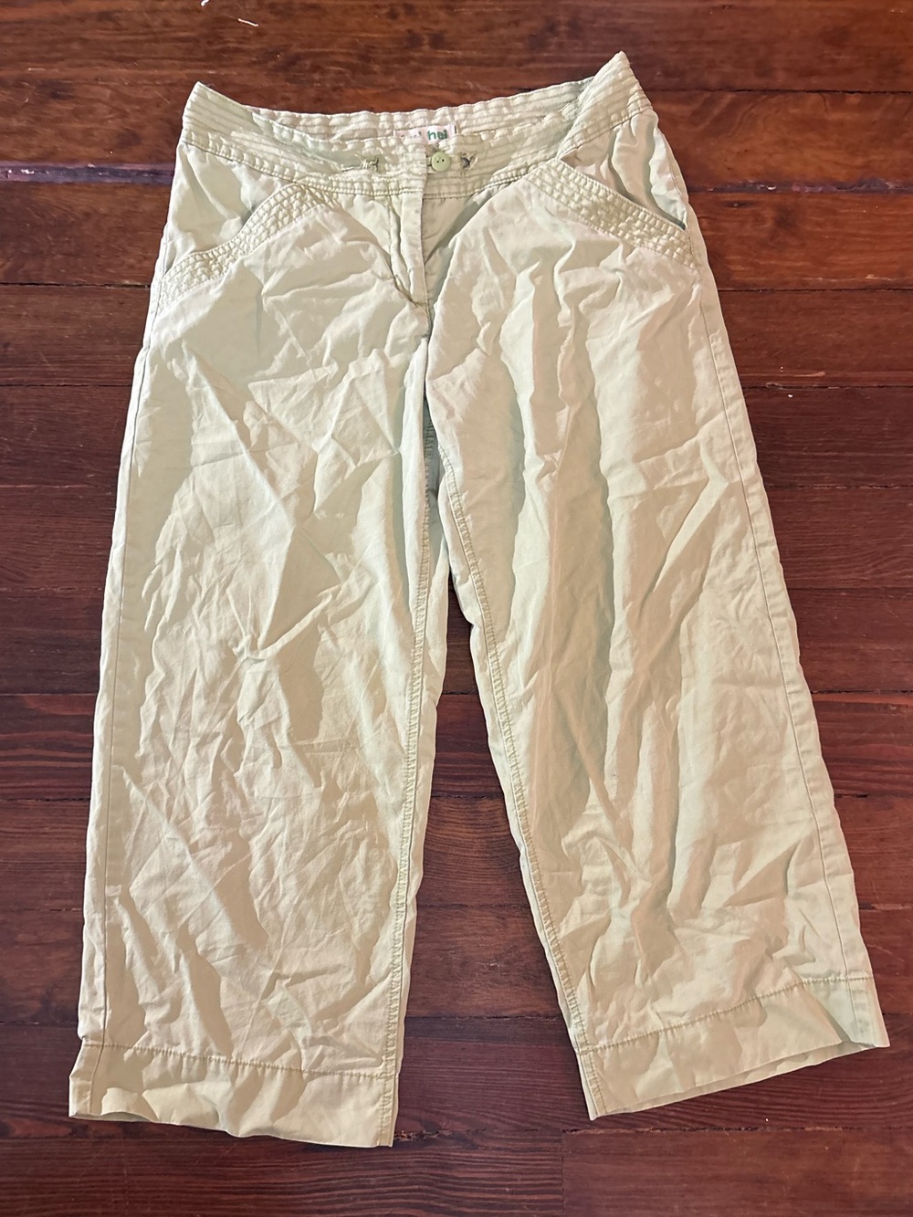 Hei hei pale green cropped wide leg comfy soft pants size 4
